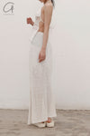 SWAYING/KNIT Japanese paper furry maxi skirt SW22SSB22 white